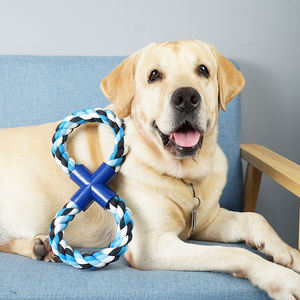 Giocattolo per Cani a Forma di Nodo di Corda, Gioco da Tiro a Forma di 8 Intrecciato per Cani Medi e Grandi in Corda di Cotone - Product Image 4