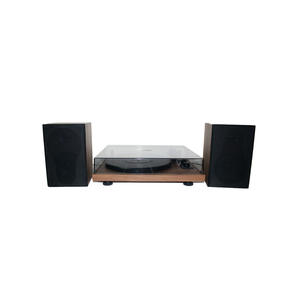 Tocadiscos con base de madera y cubierta de vidrio para uso doméstico - Product Image 2