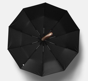 FINE OCEAN <strong>UK</strong> Classic Multicolor Custom Printing Logo Foldable <strong>Umbrella</strong> Wooden Handle Fully-Automatic 3-Fold Rain Proof - Product Image 5
