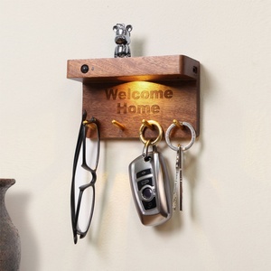 Warm White Human Body Induction <b>Light</b> Rechargeable Motion <b>Sensor</b> Bedside Wooden Wall Shelf <b>Lights</b> - Product Image 2