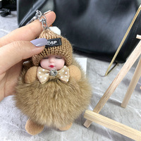 Gantungan Kunci Boneka Bayi Tidur Lucu Manis, Boneka Plush Lembut, Gantungan Kunci Mobil, Hiasan Tas, Hadiah