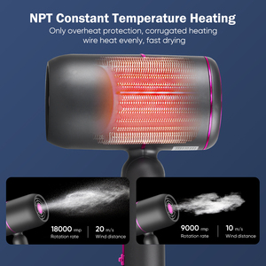 Secador de Pelo Plegable de Viaje con Mango, 1800W, Potente, OEM ODM, Secador de Aire Caliente de Alta Velocidad con Caja de Venta al por Menor - Product Image 2