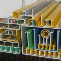 Perfil de Pultrusión de FRP a Medida, Perfiles de Fibra de Vidrio, Perfiles de GRP para Piezas Estructurales de Torres de Refrigeración