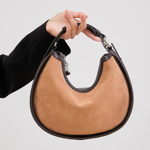 도매 가격 하프 문 겨드랑이 가방 정품 가죽 크로스 바디 가방 여성 빈티지 슬링 가방 - Product Image 2