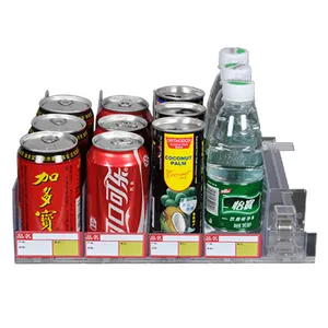 Dispenser Automatic Plastic POS Shelf Divider Can Dispenser Feed Pusher For Milk And Drink