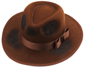 MH-3121 Chapeau Fedora Unisexe Halloween Burned <span class=keywords><strong>Fred</strong></span>'s en Feutre, Accessoire Idéal pour Fêtes, Pêche, Plage et Aventures en Plein Air - Product Image 1