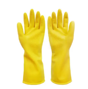 Gants en caoutchouc épais jaunes de haute qualité, durables et résistants à l'usure pour le nettoyage, gants en latex - Product Image 1