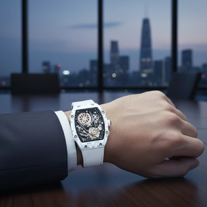Nuevo Modelo 2026, Reloj para Hombre 2705 con Caja de Fibra de Carbono, Correa de Nailon, Reloj Mecánico Moderno con Calendario, Reloj de Pulsera Ejecutivo - Product Image 1