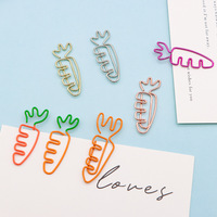 Clips Metálicos con Forma de Zanahoria de Colores Surtidos al por Mayor para Fabricantes, 30-35mm, Únicos para Estudiantes, Oficina, Escuela y Uso Doméstico