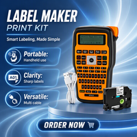 Étiqueteuse industrielle Phomemo E1000 Pro, machine à étiquettes portable avec clavier QWERTY, imprimante de rubans laminés pour câbles et fils