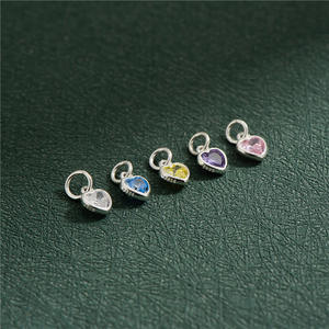 E735 Charm pendentif coeur en argent sterling 925 zircon de style fin pour la fabrication de <span class=keywords><strong>bijoux</strong></span> en <span class=keywords><strong>or</strong></span> <span class=keywords><strong>vermeil</strong></span> - Product Image 2