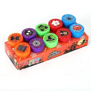 10 pièces <span class=keywords><strong>de</strong></span> timbres assortis d'Halloween tampons à encre pour enfants, 10 tampons en plastique pour cadeaux <span class=keywords><strong>de</strong></span> fête d'Halloween - Product Image 6