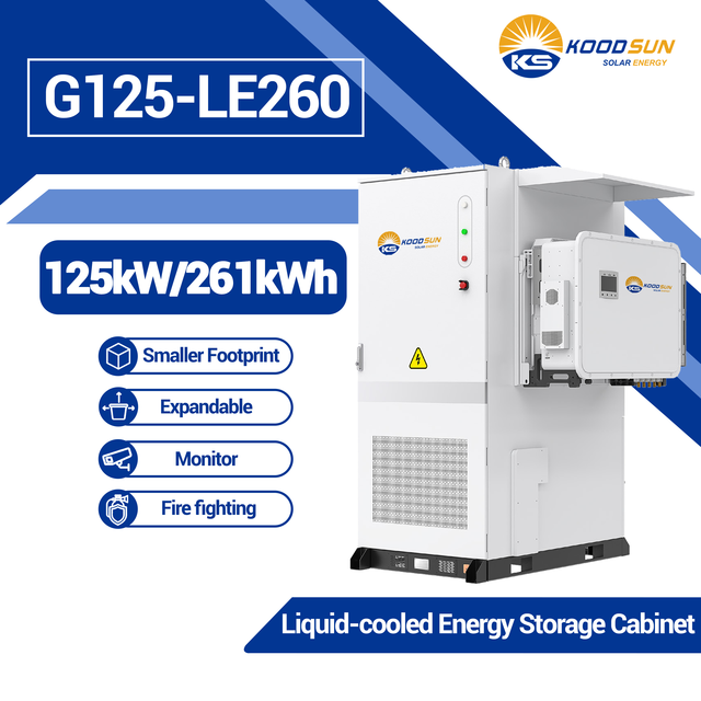 Koodsun Energy ESS 261kwh Outdoor High-Voltage Liquid Cooling Battery Industrial & Commercial Hybrid Energy Storage System