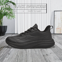Baskets décontractées noires pour hommes, tailles 39-47, best-seller, à lacets, respirantes, légères, avec semelle intermédiaire en EVA, grande taille, collection printemps