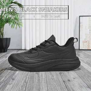 Chaussures de sport décontractées noires pour hommes, tailles 39-47, best-seller, à lacets, légères, grandes tailles, pour printemps, été, automne, hiver - Product Image 2