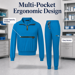 Conjuntos de Uniformes Médicos Elásticos en Cuatro Direcciones, Conjuntos de Uniformes Profesionales Resistentes, Uniformes de Enfermería para Hospital y Clínica - Product Image 6