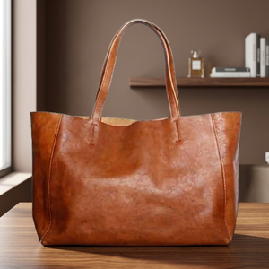 Sacs à main en cuir véritable pour femmes de qualité supérieure BS INTERNATIONAL, élégants, avec fermeture à glissière, 100% imperméables, légers - Product Image 6