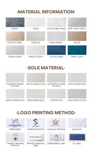 Zapatillas de hotel de tela de felpa gruesa a granel, zapatillas blancas cómodas de lujo desechables para logotipo personalizado - Product Image 5