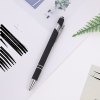Pulpen Kapasitif Logam Aluminium dengan Tombol Klik, Logo Kustom, Hadiah Promosi untuk Alat Tulis Kantor