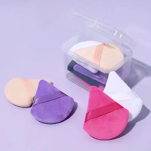 DailyQueen Skin-Friendly per una facile gestione del logo personalizzato sbuffo in polvere a triangolo floccaggio di morbidi Velour sbuffi per il trucco per cipria - Product Image 5