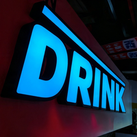 Lettres de signalisation LED personnalisées, étanches, 3D, illuminées, pour la publicité murale des commerces et la décoration