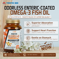 Huile de poisson 2000mg Oméga-3 EPA DHA, gélules à croûte entérique, superaliment quotidien, Halal, pour adultes, OEM, marque privée, stock disponible, 120 gélules