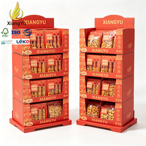 Exhibidor de Cartón de 3 Niveles Personalizado para Tiendas Minoristas y <span class=keywords><strong>Supermercados</strong></span>, Estante de Exhibición de Papel Corrugado para Promoción de Productos - Product Image 1