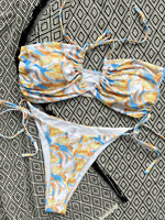 2025 Tweedelige Badpakken Sexy Vrouwen String Badmode Print Badpak Extreme Mini Bikini Sets