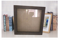 Porte avec serrure ou aimant, encadrement en bois noir et en bois massif de 8x10, 11x14, 12x12 pouces, affichage 3D, vente en gros