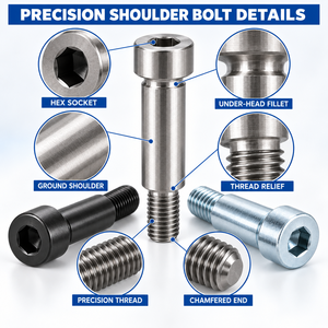 Visserie d'épaule non standard sur mesure en acier allié, usinage CNC, service de tournage CNC, fournisseur d'usine OEM, production de précision - Product Image 3