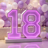 Livraison Rapide Lettres LED Géantes Personnalisées en Métal 3ft 4ft, Chiffres et Lettres RGB, Enseigne Néon Géante pour Fête, Mariage, Bar, Décoration d'Événements