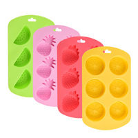 Moule à glaçons en silicone fait à la main, moule à glaçons en forme de fruit d'été en forme de pastèque et fraise