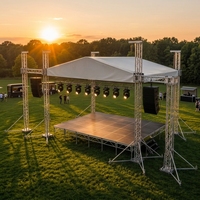 Alliage d'aluminium haute résistance pour auvent de système 290 x 290 mm, présentoir événementiel modulaire pour concerts, capacité de charge 500 kg, tout usage