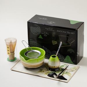 2026 New Asian Zen Design Ceramic <b>Matcha</b> <b>Set</b> Includes Bowl Holder Bamboo Whisk (Chasen) Spoon Sifter-6P Complete Kit - Product Image 5