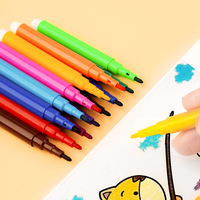 Mini stylo aquarelle en plastique, 12 couleurs, marqueur pour enfants, peinture graffiti