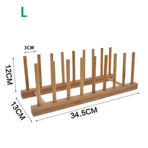 Armoire <span class=keywords><strong>de</strong></span> rangement <span class=keywords><strong>de</strong></span> <span class=keywords><strong>cuisine</strong></span> support organisateur en bambou support assiette à vaisselle <span class=keywords><strong>livre</strong></span> bol tasse Pot couvercle coupe support pliant maison - Product Image 3