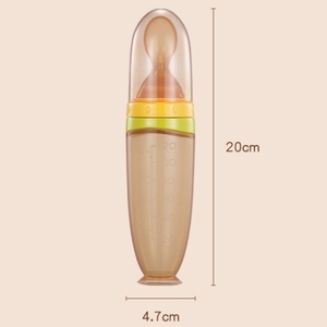 120ml nouveau-né enfant en bas âge Gel de silice <span class=keywords><strong>biberon</strong></span> formation mangeoire bébé infantile riz céréales cuillère bouteille à presser - Product Image 6