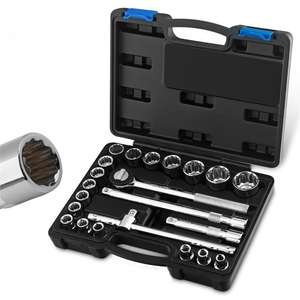 Hardware di manutenzione multifunzionale 22 pz manica chiave a cricchetto combinazione set kit di strumenti di riparazione auto - Product Image 1