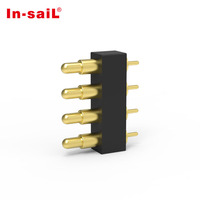 Connecteur Pogo Pin personnalisé à 4 broches avec contact à ressort pour module de batterie de démarreur de secours et appareils électroniques portables
