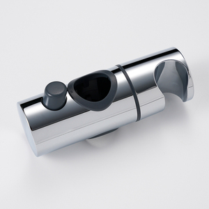360 °   Support de <span class=keywords><strong>Douche</strong></span> <span class=keywords><strong>Universel</strong></span> à Angle Réglable avec Bouton Latéral pour Barres Rondes de 25 mm, en ABS Chromé, pour Usage Commercial - Product Image 2