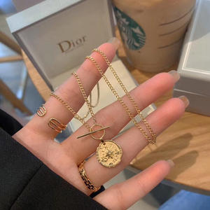 אישית 18k מוצק זהב יהלומים לב שרשרת זהב שרשרת שרשרת - Product Image 6