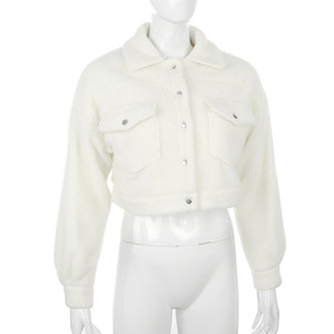 Astrid — <span class=keywords><strong>veste</strong></span> Double poche <span class=keywords><strong>en</strong></span> fourrure de fourrure, blouson court à la mode pour femmes, R20615S, 2020 - Product Image 4