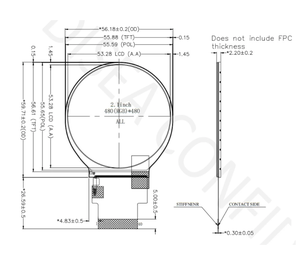 Pantalla AMOLED Redonda de 2.1 Pulgadas, 454x454 Píxeles, Alta Densidad de Píxeles, Pantalla Circular Ultrafina para Reloj Inteligente/Control del Hogar, MIPI - Product Image 3
