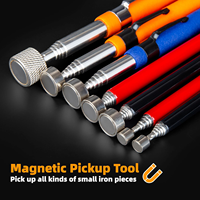 Ensemble d'outils de ramassage magnétique extensible, force de traction puissante de 3 lb et 15 lb, tige télescopique, bâton magnétique, cadeau de Noël ou d'anniversaire pour homme