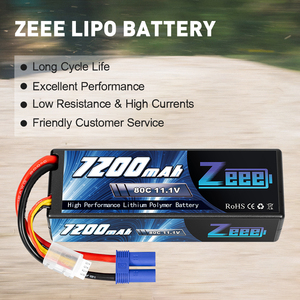 Zeee 11.1V 7200mAh 80C 3S Lipo Batterie avec connecteur EC5 Hardcase Batterie pour RC Car RC Truck <span class=keywords><strong>Traxxas</strong></span> LOSI Associated Racing - Product Image 2