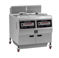 Freidora Comercial Eléctrica/a Gas de Uno/Dos/Tres Tanques con Panel de Control por Computadora y Bomba de Aceite
