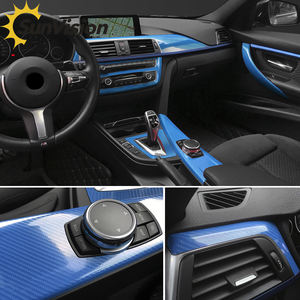 El Mejor Precio de <span class=keywords><strong>papel</strong></span> de decoración de coche de Venta caliente 152cm x 18m rollo <span class=keywords><strong>5d</strong></span> de fibra de <span class=keywords><strong>carbono</strong></span> vinilo de la etiqueta engomada del coche en color azul - Product Image 3