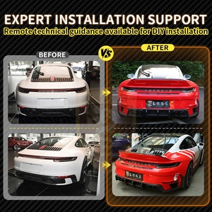 สปอยเลอร์หลังคาร์บอนไฟเบอร์แห้ง สำหรับ Porsche 911 992 รุ่น <span class=keywords><strong>Rt900</strong></span> BB Style ปีกหลังทรง Ducktail อุปกรณ์ตกแต่งรถยนต์ - Product Image 2