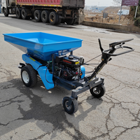 Épandeur de compostage manuel automoteur Épandeur de pelouse à double disque Épandeur d'engrais de jardin rotatif