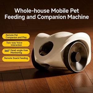 Nouveau robot compagnon intelligent pour animaux de compagnie |   Caméra de surveillance <span class=keywords><strong>mobile</strong></span> pour chiens et chats |   Télécommande, alimentation automatique visuelle et programmée - Product Image 1
